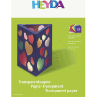 Bastelmappe Transparentpapier 20x30cm 42g/qm VE=10 Blatt farbig sortiert