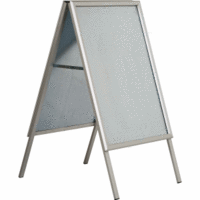 Kundenstopper Outdoor 32mm Gehrung A0 silber