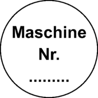 Etiketten zur Qualitätssicherung - Maschine Nr., Weiß, 3.8 cm, Papier, Rund