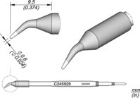 Lötspitze gewinkelt, D: 0,6 mm, C245929