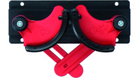 Einzel-Gerätehalter Flip Clip Regular K rot, Kuststoff-Grundplatte in schwarz
