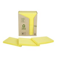 Post-it® Recycling Notes, gelb, 76 x 127 mm, 16 Blöcke à 100 Blatt