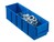 Anbau-Fachbodenregal mit 120 Regalboxen blau, 300 mm tief