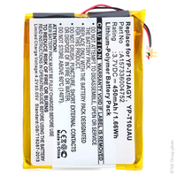 Batterie(s) Batterie MP3/MP4/Multimédia 3.7V 450mAh
