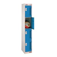 Perforated lockers - 4 door - 1800 x 300 x 450