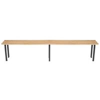 Classic mezzo freestanding changing room bench with black frame, 2000mm wide