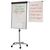 Mobile whiteboard and flipchart easel with arms