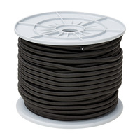 Corde en caoutchouc / corde en polypropylène / corde pour la fixation de bannières | 5 mm noir 50 m