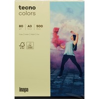 Kopierpapier tecno® colors, DIN A3, 80 g/m², Pack: 500 Blatt, hellgelb