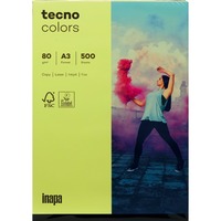 Kopierpapier tecno® colors, DIN A3, 80 g/m², Pack: 500 Blatt, intensivgelb