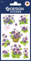 Blumenaufkleber, 85 x 160 mm, Kleinpackung, 27 Sticker / 3 Bögen