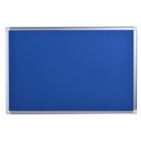 Bi-Office New Generation Filz-Notiztafel, blau, Aluminiumrahmen, 120x90cm Vorderansicht