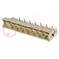 Socket; DIN 41612; type H; male; PIN: 15; THT; on PCBs; angled 90°