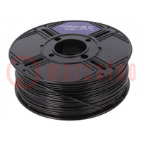 Filament: ABS ST; 2,85mm; fekete; 240°C; 1kg