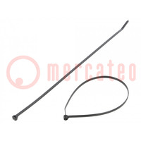 Cable tie; with a metal clasp; L: 538mm; W: 7mm; polyamide; 534N