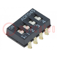 Switch: DIP-SWITCH; ON-OFF; 0.1A/24VDC; Pos: 2; -30÷85°C; SMT; 100mΩ