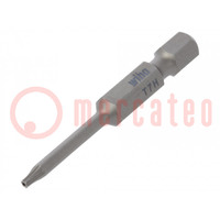 Screwdriver bit; Torx® with protection; T7H; Overall len: 50mm