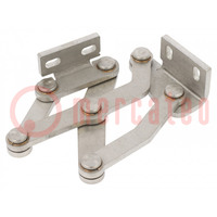 Hinge; stainless steel; 50mm; left,pivoting