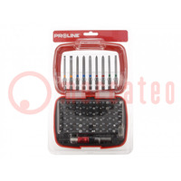 Kit: puntas de destornillador; Fijación: 1/4" (C6,3mm); 71uds.