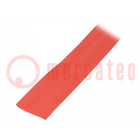 Heat shrink sleeve; glueless; 2: 1; 19mm; red; polyolefine; reel
