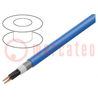 Leiding; IB-BIT 500 CY; 4x0,75mm2; PVC; blauw; 300V,500V