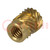 Threaded insert; brass; without coating; M4; BN 1052; L: 8.2mm