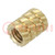 Threaded insert; brass; without coating; M3; L: 5.9mm; Øout: 4.5mm