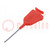 Clip-on probe; pincers type; 1A; 60VDC; red; Grip capac: max.0.6mm