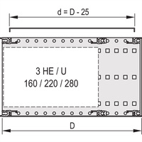 SCHROFF Abdeckblech, universal für spezielle Leiterkartentiefen - ABDECKBLECH EMC 63TE 175T 2ST