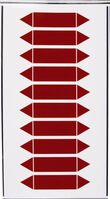 Rohrmarkierpfeile - Rot, 16 x 75 mm, Folie, Selbstklebend, Rohrkennzeichnung