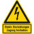 Warnschild Elektrische Einrichtungen Zugang..Kombischild, Alu, 29,70x41,00 cm DIN EN ISO 7010 W012 + Zusatztext ASR A1.3 W012 + Zusatztext