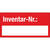 Inventaretiketten Maxi, rot 20Stk Bogen,Text:Inventar-Nr.Folienetik,gest,4x1,5cm Version: 03 - rot