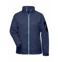 James & Nicholson Sportliche, funktionelle Outdoorjacke Herren JN1041 Gr. 3XL navy/aqua