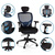 Bürostuhl / Chefsessel VENUS BASE Sitz Stoff / Rücken Netz blau / schwarz hjh OFFICE