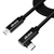 AKASA AK-CBUB66-20BK Data Cable. Right-Angled USB 3.2 Gen 2x2 Type-C (M) to USB 3.2 Gen 2x2 Type-C (M) 2m Black SuperSpeed USB up to 20Gbps Data Fast Charging 100W Power Deliver...