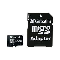 SD MicroSD Card 32GB Verbatim SDHC Premium Class10 + Adapte retail