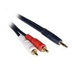C2G 5m Velocity 3.5mm Stereo Male to Dual RCA Male Y-Cable audio kabel 2 x RCA Zwart