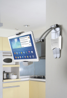 CTA Digital 2in1 iPad Kitchen Mount Stand Tablet/UMPC Silver Passive holder