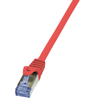 LogiLink 0.25m Cat.6A 10G S/FTP hálózati kábel Vörös 0,25 M Cat6a S/FTP (S-STP)