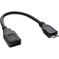 InLine 31609 USB-kabel 0,15 m USB A Micro-USB B Zwart