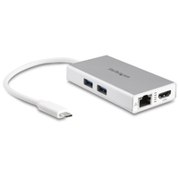 StarTech.com Adattatore USB-C Multiporta - Docking Station da viaggio USB-C con HDMI 4K - 60W Alimentazione Pass-Through, GbE, Hub USB-A 3.0 - Mini USB Type-C Dock per Laptop - ...