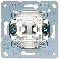 JUNG 531 U przełącznik elektryczny Przyciskany przełącznik 1P Metaliczny, Biały