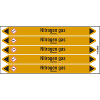 Brady NITROGEN GAS 150X12CARD-T1-P15 selbstklebendes Etikett Rechteck Permanent Ocker, Schwarz