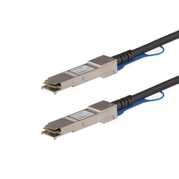 StarTech.com MSA Uncoded Compatible 1m 40G QSFP+ to QSFP+ Direct Attach Breakout Cable Twinax - 40 GbE QSFP+ Copper DAC 40 Gbps Low Power Passive Transceiver Module DAC