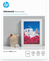HP Advanced Fotopapier, glänzend, 250 g/m2, 13 x 18 cm (127 x 178 mm), 25 Blatt