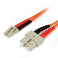 StarTech.com Cable Adaptador de Red de 1m Multimodo Dúplex Fibra Óptica LC-SC 62,5/125 - Patch Duplex