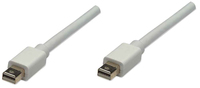 Manhattan Mini DisplayPort 1.2 Cable (Clearance Pricing), 4K@60Hz, 1m, Male to Male, Bi-Directional, White, Equivalent to MDPMM1MW, Lifetime Warranty, Polybag