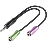 SpeaKa Professional SP-7870716 cable de audio 0,1 m 3,5mm 2 x 3,5mm Negro, Verde, Púrpura