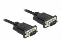 DeLOCK 86573 seriële kabel Zwart 1 m RS-232 Sub-D9