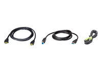 ATEN 2L-7D02UHX3 cable para video, teclado y ratón (kvm) Negro 1,8 m